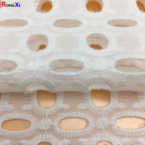 Professional Cotton Single Jersey Fabric eyelet fabric